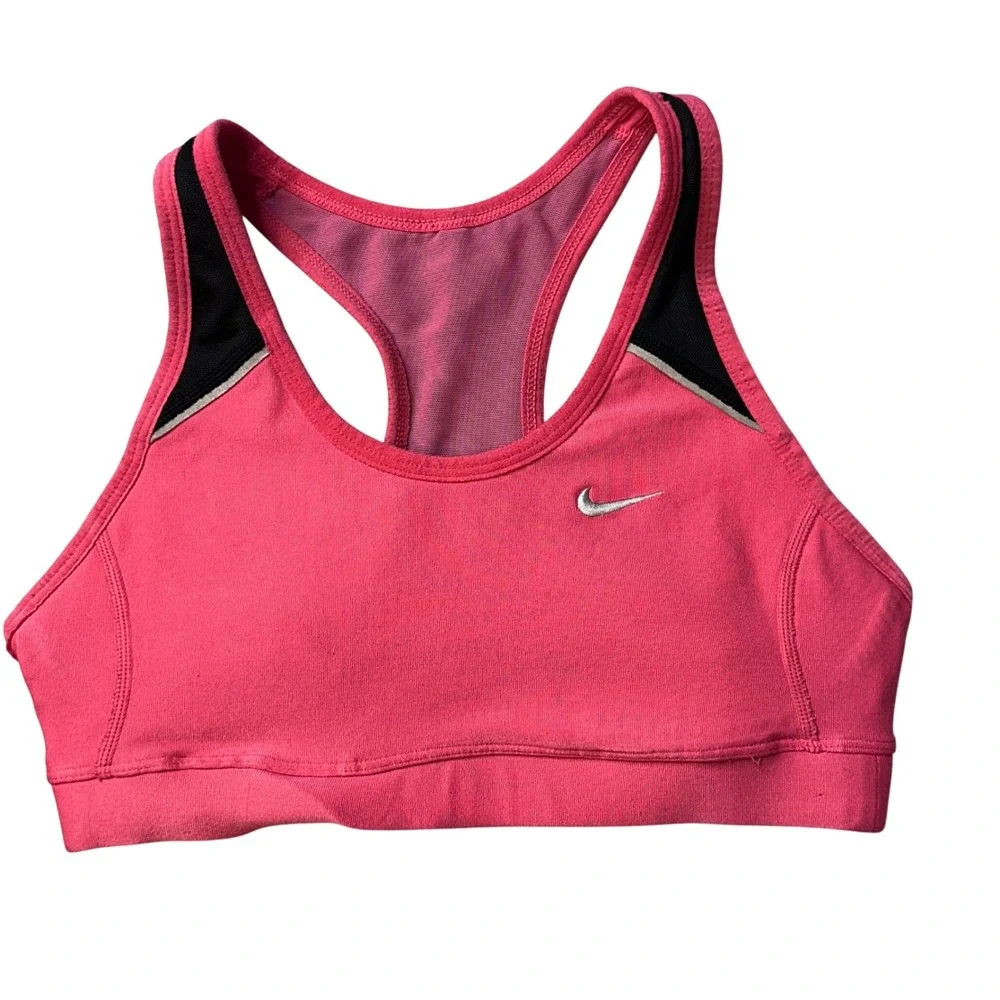 Nike Sports Bra Womens XS Pink 362767-622 Dri-FIT Racerback Mesh Training Gym